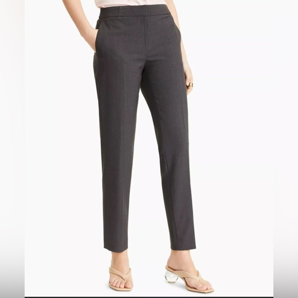 J Crew 365 Cameron Slim Crop Pant Charcoal Gray Wool Blend Size 6 High Rise